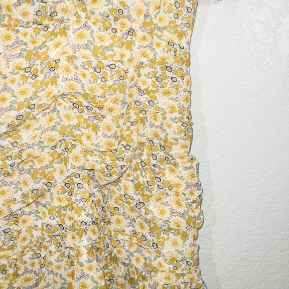 ASTR The Label Mustard & Blue Daisy Floral Lucky Me Dress Size Medium - Picture 3 of 9